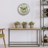 French Herb Pots Wall Clock