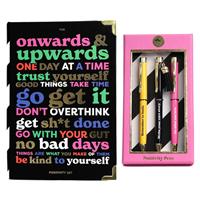 Tache Positivity Sticky Notes & 3 Pen Set