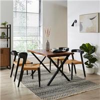 Ezra 4 Seater Rectangular Compact Dining Table, 120cm