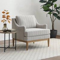 Zella Natural Striped Chenille Occasional Chair