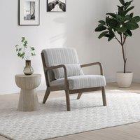 Khali Natural Striped Chenille Occasional Chair