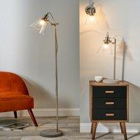 Return - Chaplin Concrete & Brushed Chrome Floor Lamp