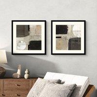 Artko Set of 2 Autumn Moon Abstract Framed Prints