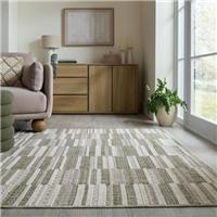 Patchwork Striped Washable Rug