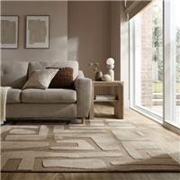 Boucle Carved Faux Fur Rug