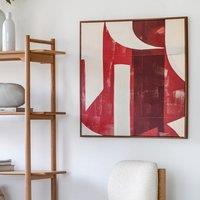 Cedar & Sage Ruby Abstract Framed Canvas