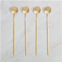 Hexham Set of 4 Gold Latte Spoons
