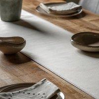 Cedar and Sage Linen Effect Cream Table Runner