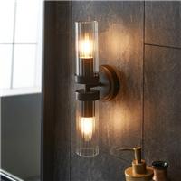 Alyn Ribbed 2 Light Wall Light