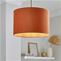 Ticking Stripe Velvet Drum Lamp Shade