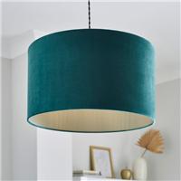 Ticking Stripe Velvet Drum Lamp Shade