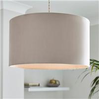 Ticking Stripe Velvet Drum Lamp Shade