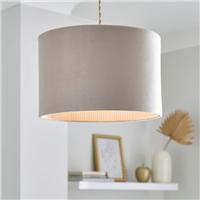 Ticking Stripe Velvet Drum Lamp Shade