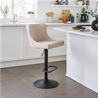 Montreal Height Adjustable Barstool, Fabric