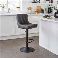 Montreal Height Adjustable Barstool, Faux Leather