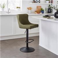 Montreal Height Adjustable Barstool, Faux Leather
