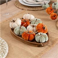 Set of 9 Velvet Pumpkins