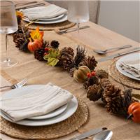 Artificial Autumnal Pumpkin & Pinecone Garland