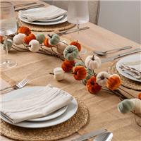 Artificial Velvet Pumpkin Garland
