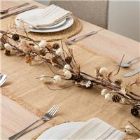 Set of 3 Artificial Pumpkin & Pinecone Autumn Garlands