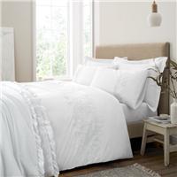 Bianca Floral Embroidery 200 Thread Count 100% Cotton Duvet Cover & Pillowcase Set