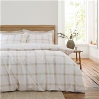 Bianca Oxton Check 200 Thread Count 100% Cotton Duvet Cover & Pillowcase Set