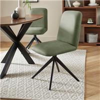 Loki Set of 2 Dining Chairs, Faux Leather