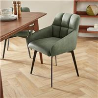 Jase Swivel Dining Chair, Faux Leather