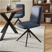 Loki Set of 2 Dining Chairs, Faux Leather