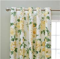 Hidcote Peonies Polycotton Eyelet Blackout Curtains