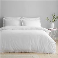 Pure Cotton Frilled 100% Cotton Duvet Cover & Pillowcase Set