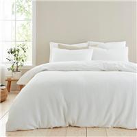 Ashton Waffle 100% Cotton Duvet Cover & Pillowcase Set