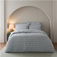 Tove Woodblock 100% Cotton Duvet Cover & Pillowcase Set