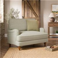 Beatrice II Herringbone Stripe Snuggle Chair