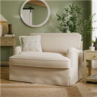 Beatrice II Faux Linen Fixed Loose Cover Snuggle Chair