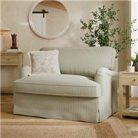 Beatrice II Rutland Stripe Fixed Loose Cover Snuggle Chair
