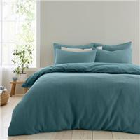 Ashton Waffle 100% Cotton Duvet Cover & Pillowcase Set