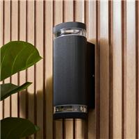 Hazel Ribbed 2 Light Outdoor Wall Light