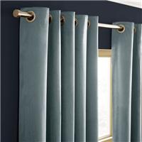 Recycled Velour Eyelet Curtains (Blackout Available)