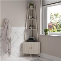 Elsie Corner Ladder Shelf with Door