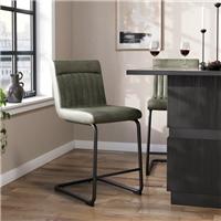 Felix Counter Height Cantilever Bar Stool, Faux Leather