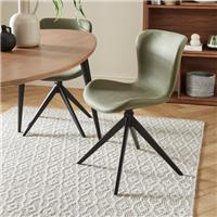 Lennie Set of 2 Dining Chairs, Faux Leather