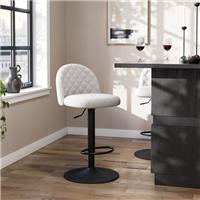 Astrid Height Adjustable Bar Stool, Boucle