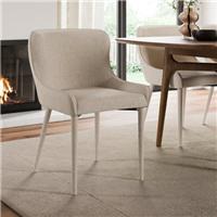 Montreal Set of 2 Fully Upholstered Dining Chairs, Fabric