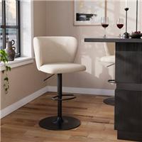Mandy Height Adjustable Bar Stool, Fabric