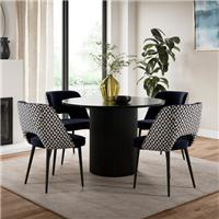 Lillia Geometric Chenille Dining Chair