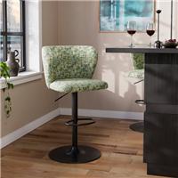 Mandy Height Adjustable Bar Stool, Multi Chenille