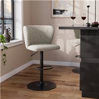 Mandy Height Adjustable Bar Stool, Fabric