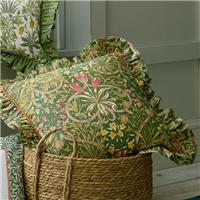 William Morris At Home Woodland Weeds Frilled Square Cushion