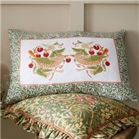 William Morris At Home Strawberry Thief Border Rectangle Cushion